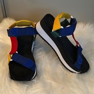 Going out multi color sandals